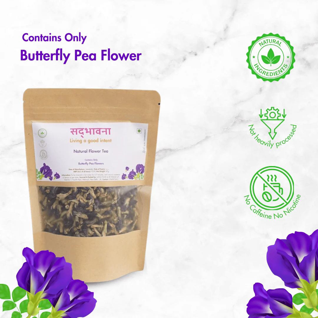 Butterfly Pea Flower Tea | Natural Blue Tea | 40gm | Super Antioxidant - Image 2