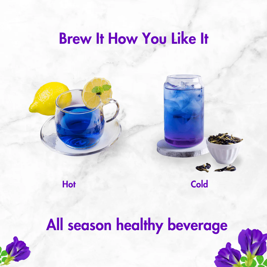 Butterfly Pea Flower Tea | Natural Blue Tea | 40gm | Super Antioxidant - Image 3