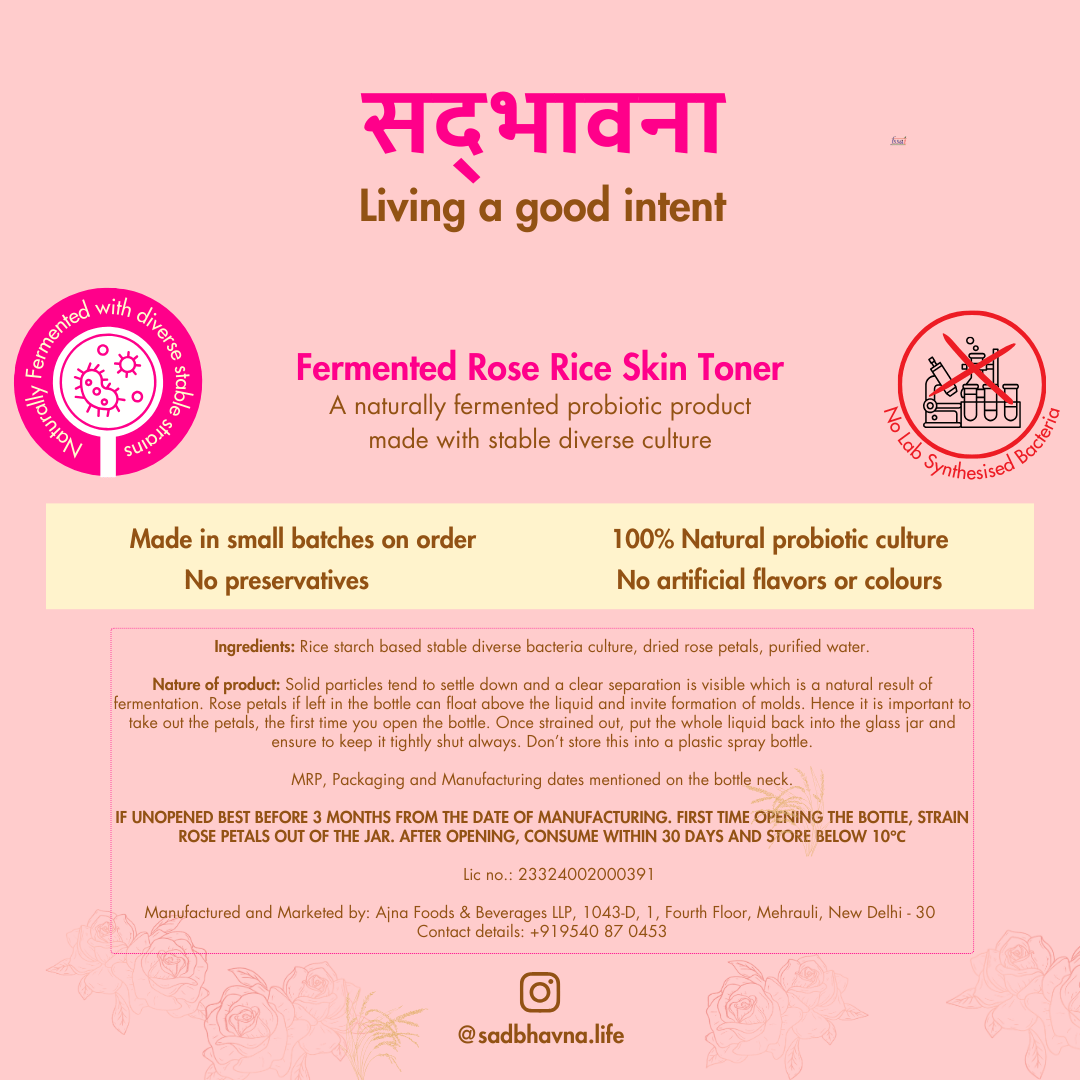 Fermented Rose Rice Skin Toner 250ml | Natural Probiotic Toner - Image 5