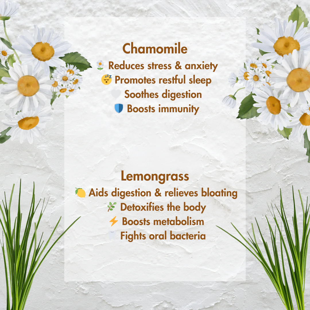 Lemongrass Chamomile Herbal Tea Flowers 40g | Calming Floral Tea - Image 5