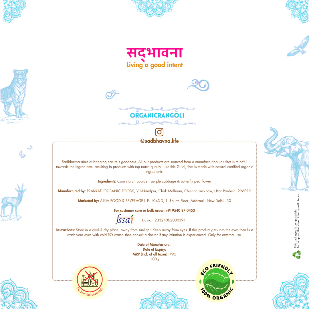 Organic Gulal Pack of 3 (100gm Each)– Non-Toxic Holi Colors - Image 5