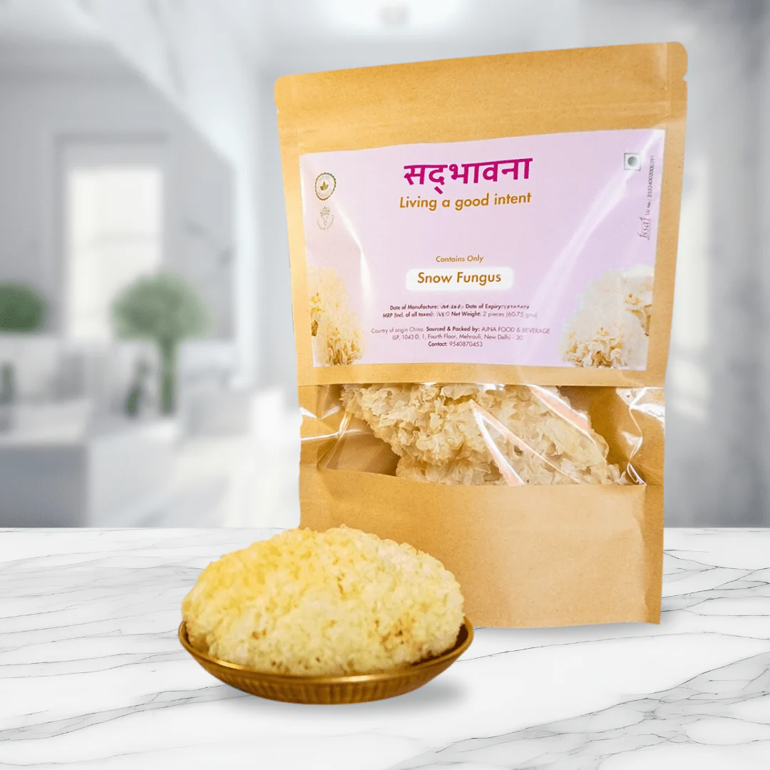 Snow Fungus Mushroom | Dried White Mushroom | Tremella | 75g (2 Pcs)