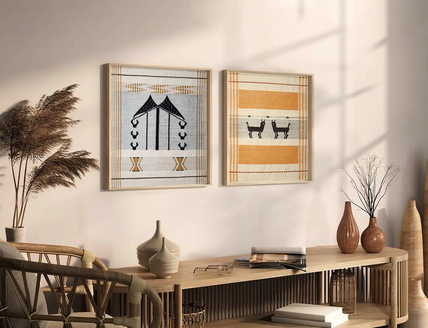 Sambhar Deer Wall Art – 15 x 17 Inches | Hand-Painted (Unframed) - Image 2
