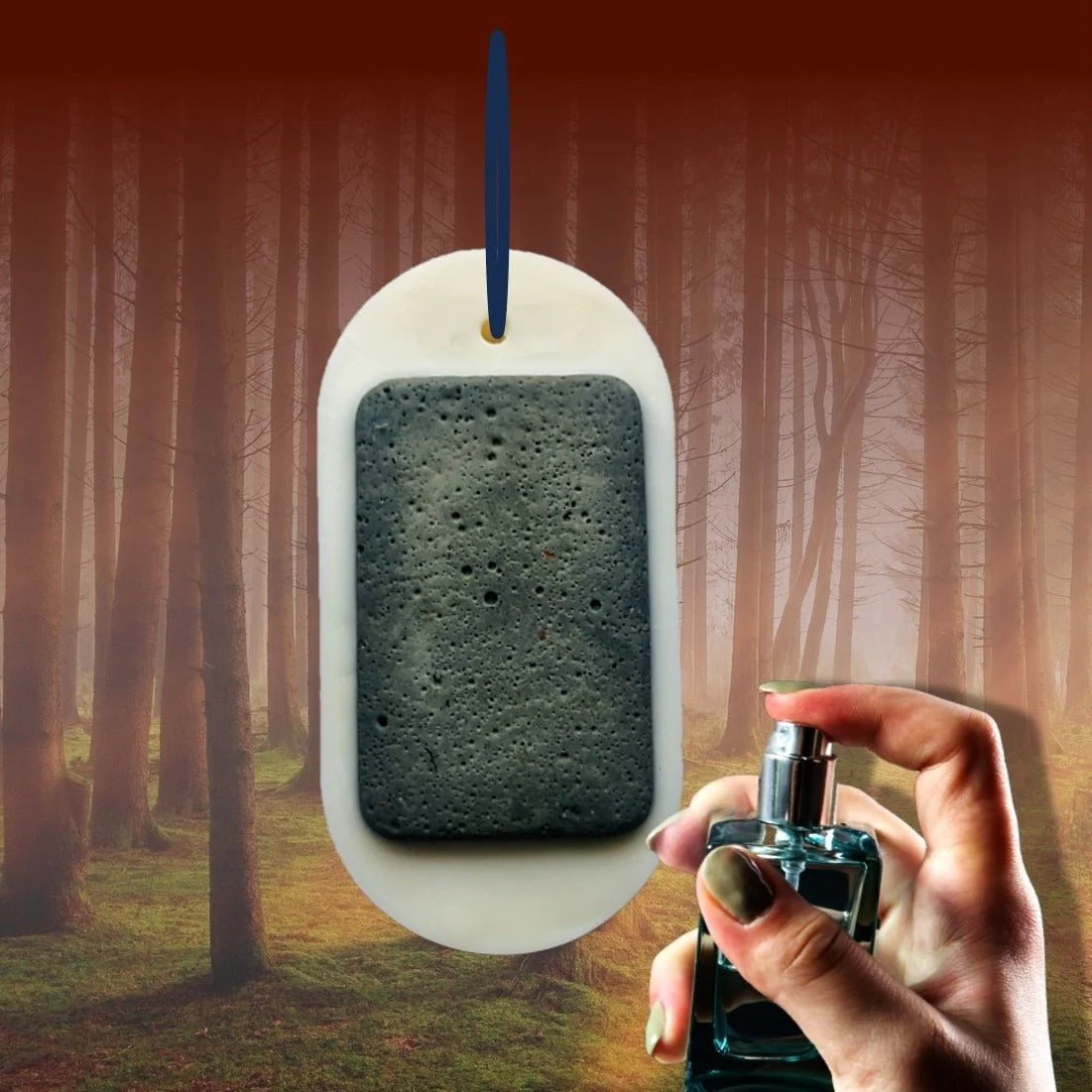 Sandalwood Vanilla fragrance- Grey Claystone Closet Freshener - Image 2