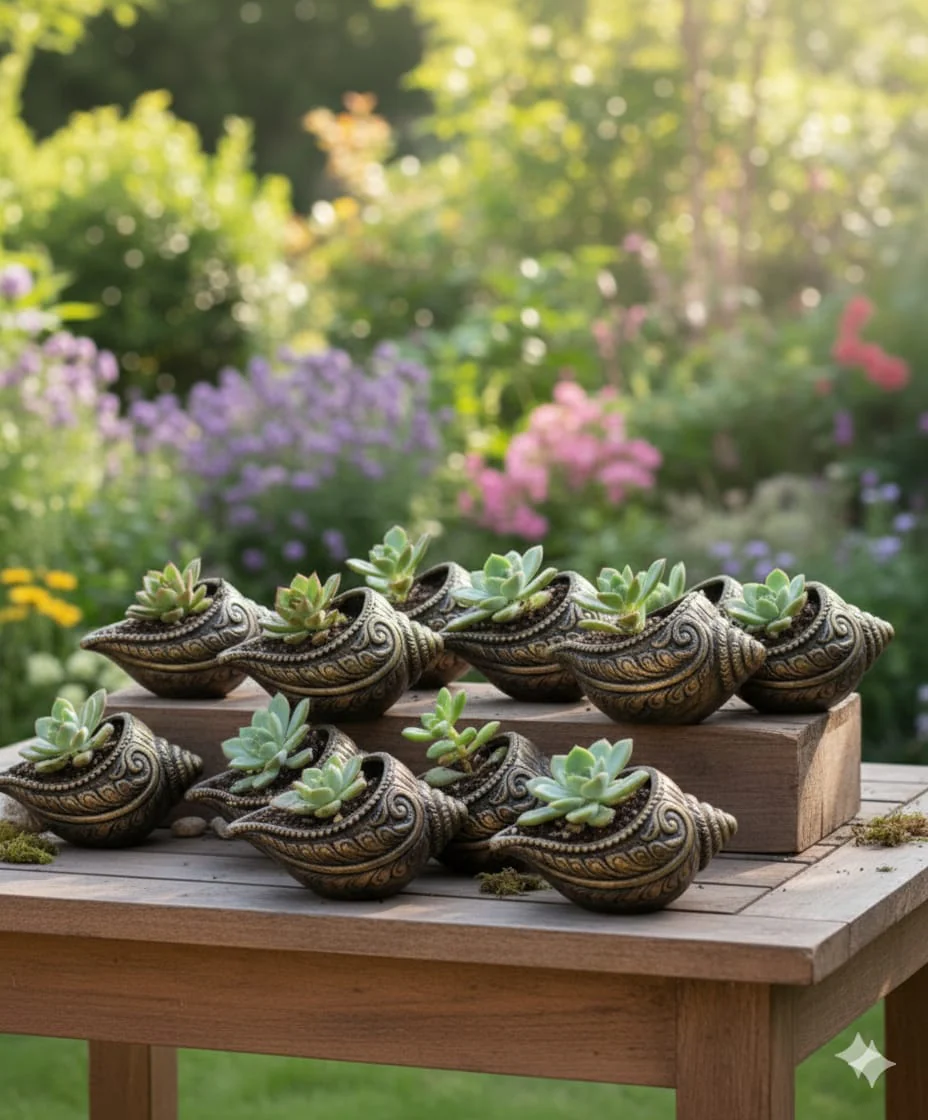 Sankh Planter 5 Inch | Decorative Terracotta Indoor & Outdoor Pot - Image 17
