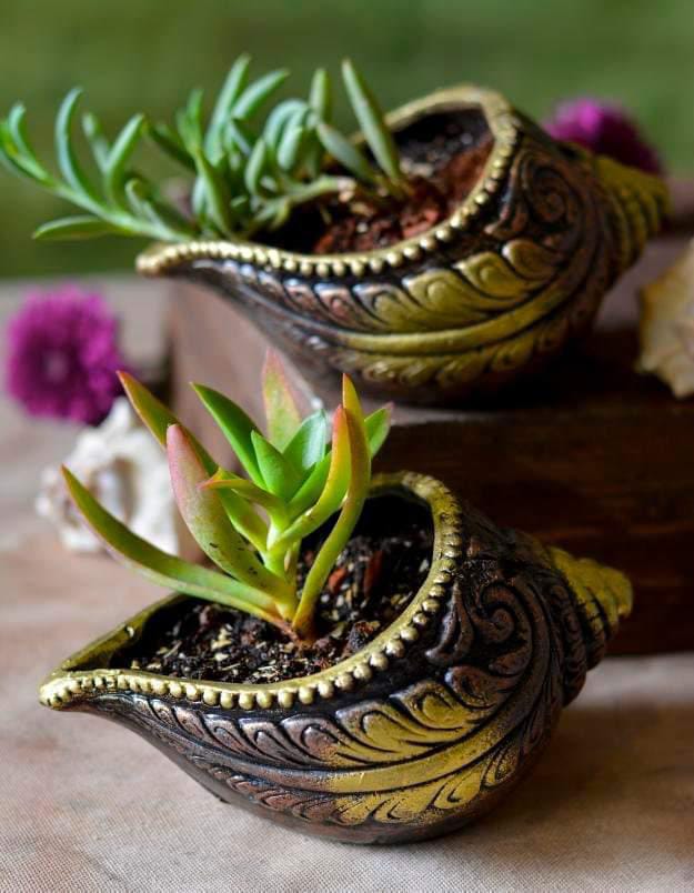 Sankh Planter 5 Inch | Decorative Terracotta Indoor & Outdoor Pot - Image 3