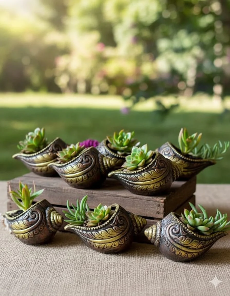 Sankh Planter 5 Inch | Decorative Terracotta Indoor & Outdoor Pot - Image 7
