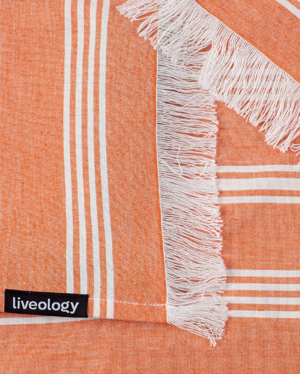 Bamboo & Cotton Blend Woven Bath Towel | Santa Fe Rust - Image 2