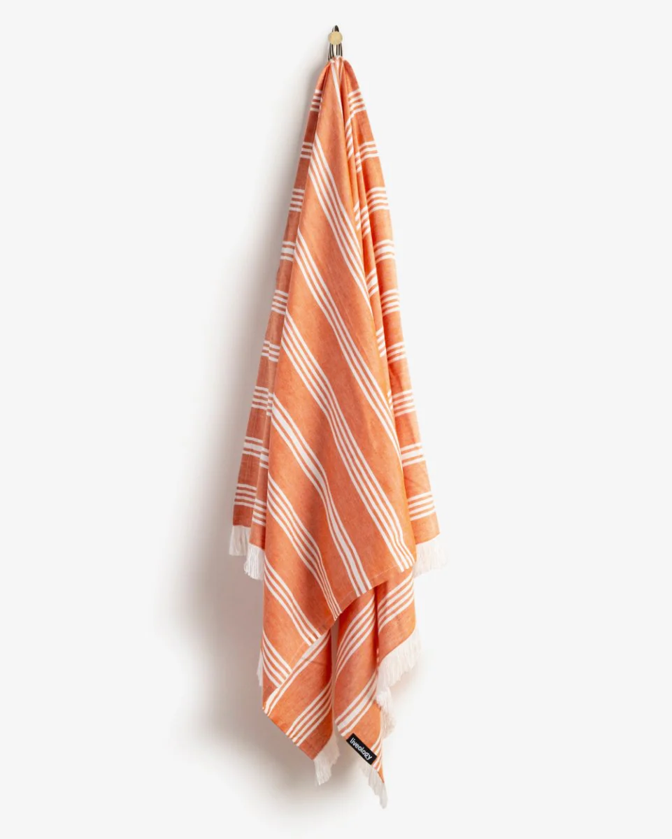 Bamboo & Cotton Blend Woven Bath Towel | Santa Fe Rust - Image 4