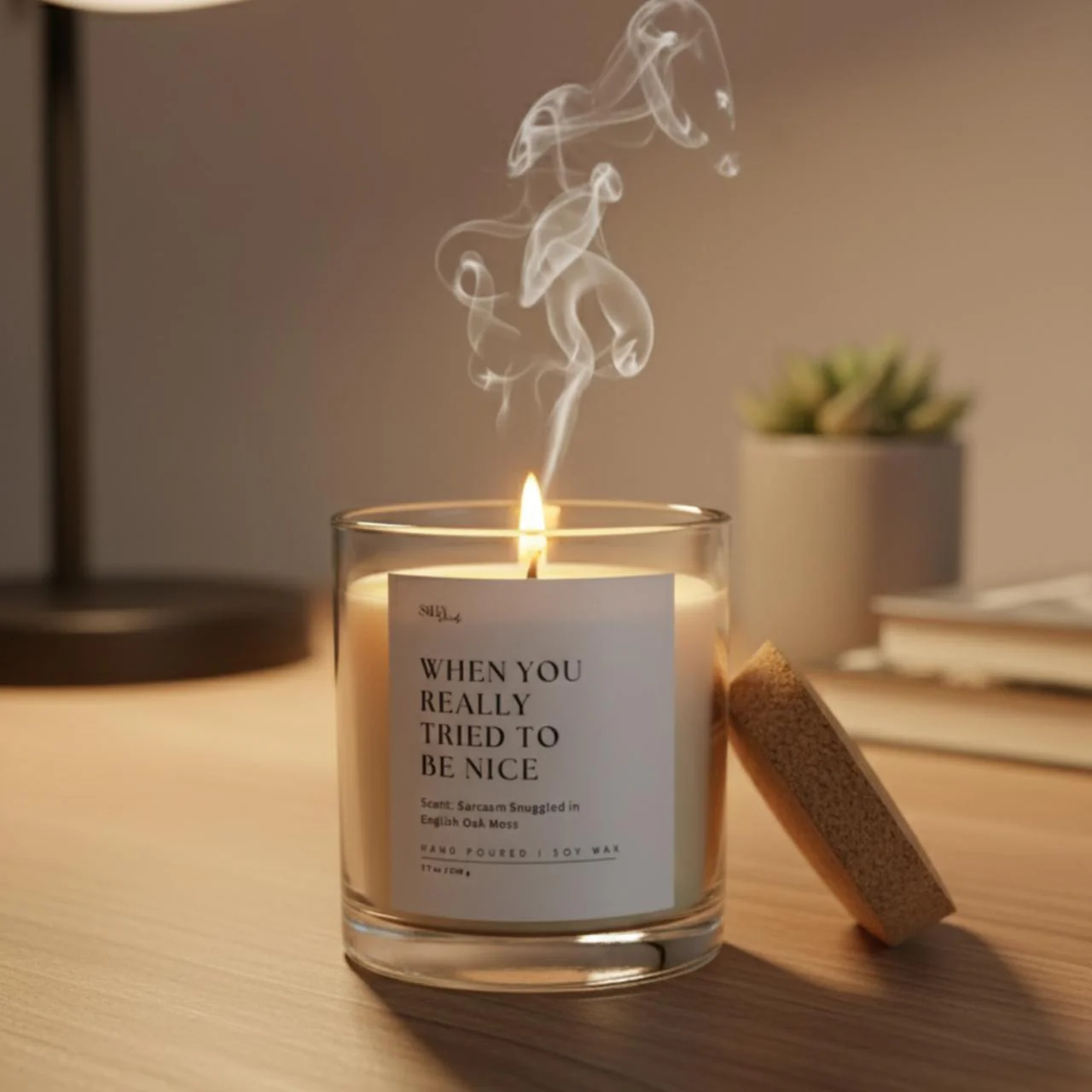 English Oak Moss Scented Soy Wax Candle - Image 4