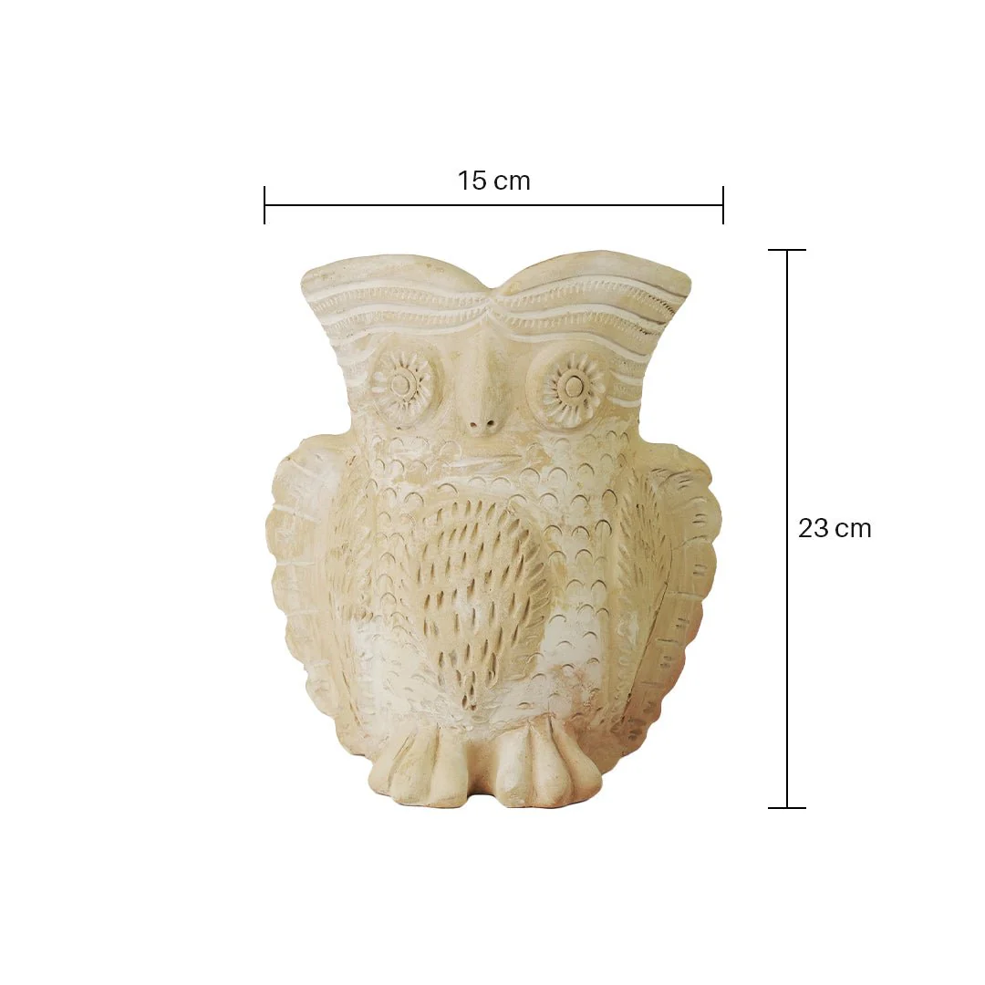 Seacrest Owl Earthen Planter - Image 4