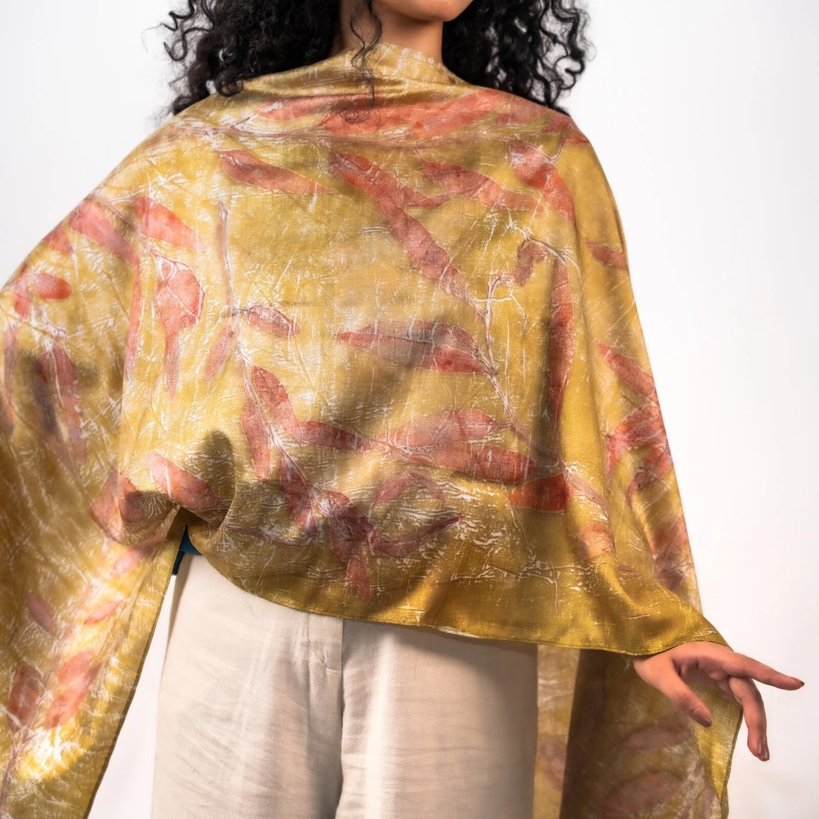 Seaweed Silk Scarf | Soft, Sustainable & Naturally Dyed Silk Scarf