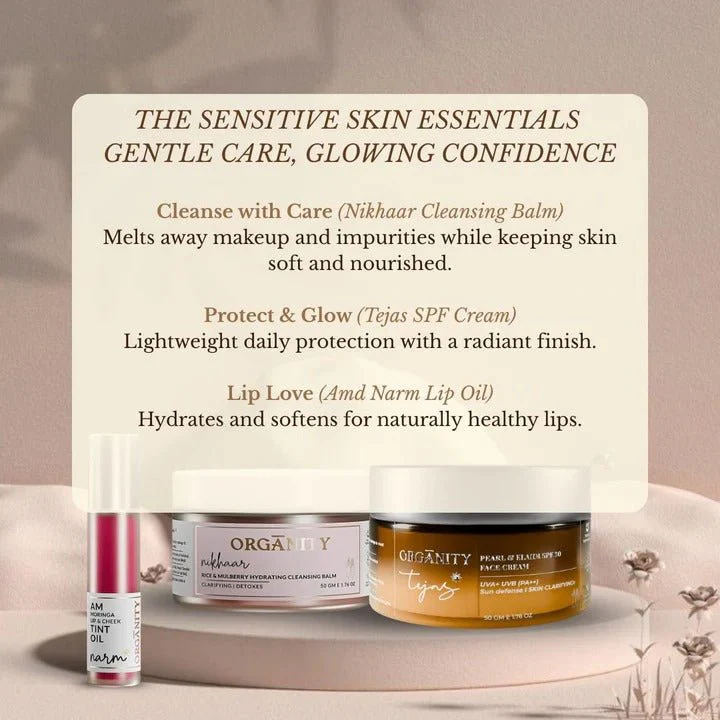 Sensitive Skin Care Trio | Gentle Cleanse + SPF + Lip & Cheek Tint - Image 4
