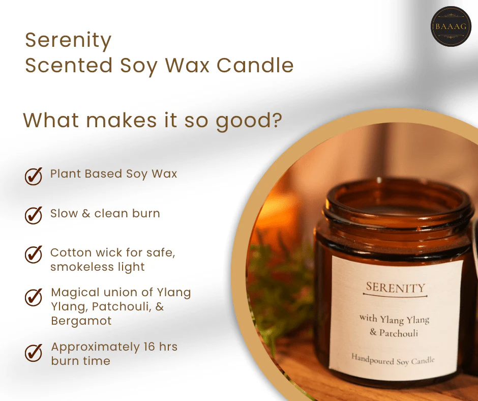 Serenity Scented Soy Wax Candle – Natural & Long-Lasting - Image 3