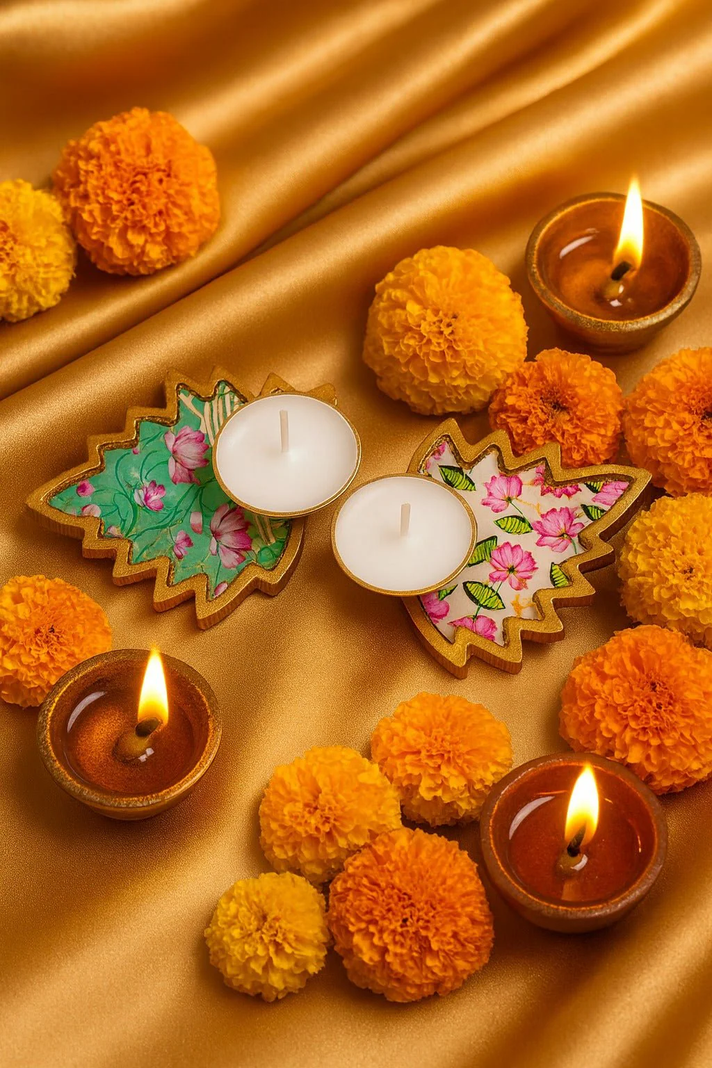 Diwali Pichwai Soy Candles – Set of 2 - Image 2