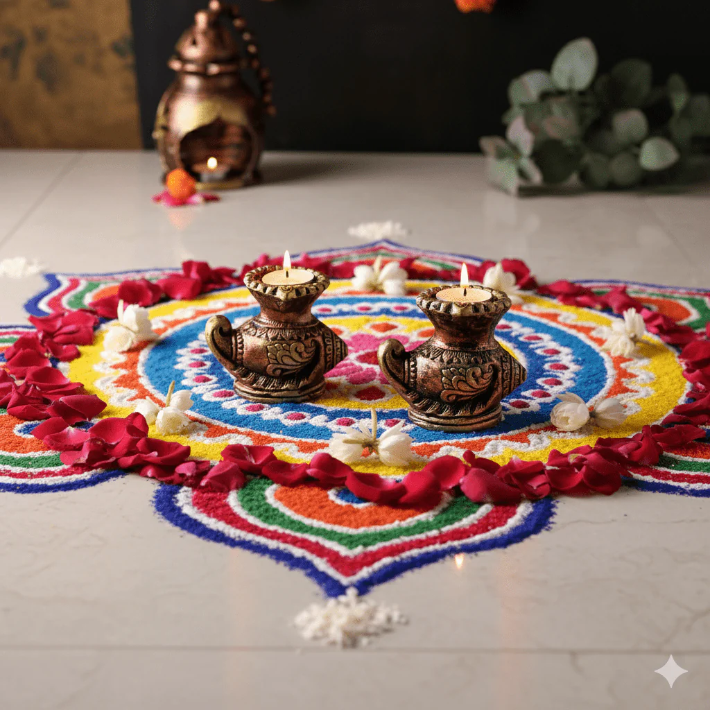 Shankh Diya Set Of 2 - Diwali Decoration & Festival Lighting
