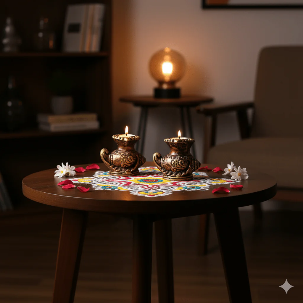 Shankh Diya Set Of 2 - Diwali Decoration & Festival Lighting - Image 4