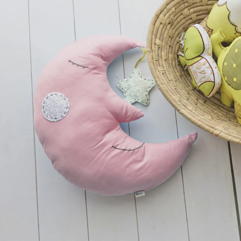 Shape Cushions - Sleepy The Moon - Pink