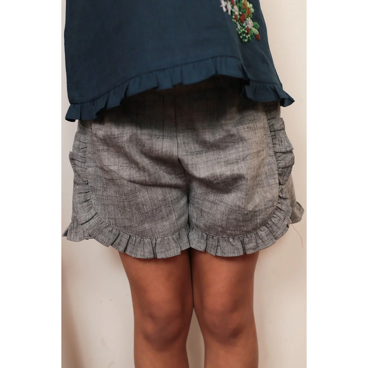 Shark Grey Shorts | Cotton Shark Grey Shorts for Girls