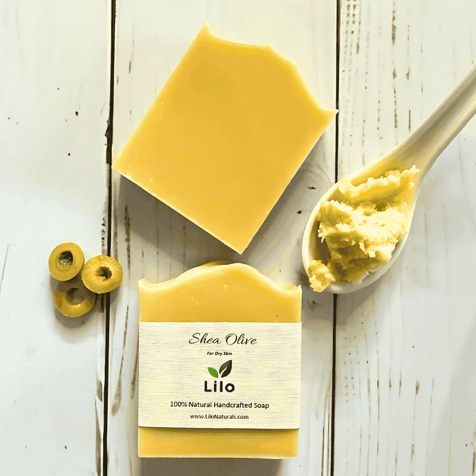 Shea Olive Bar Soap with Organic Shea Butter for Nourished Skin