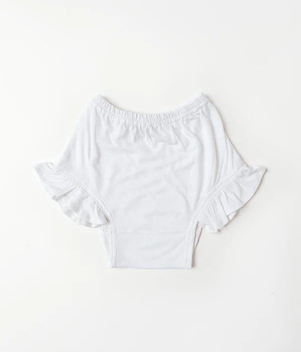 Herb Dyed Baby Shorts With Ruffle Details - Image 2