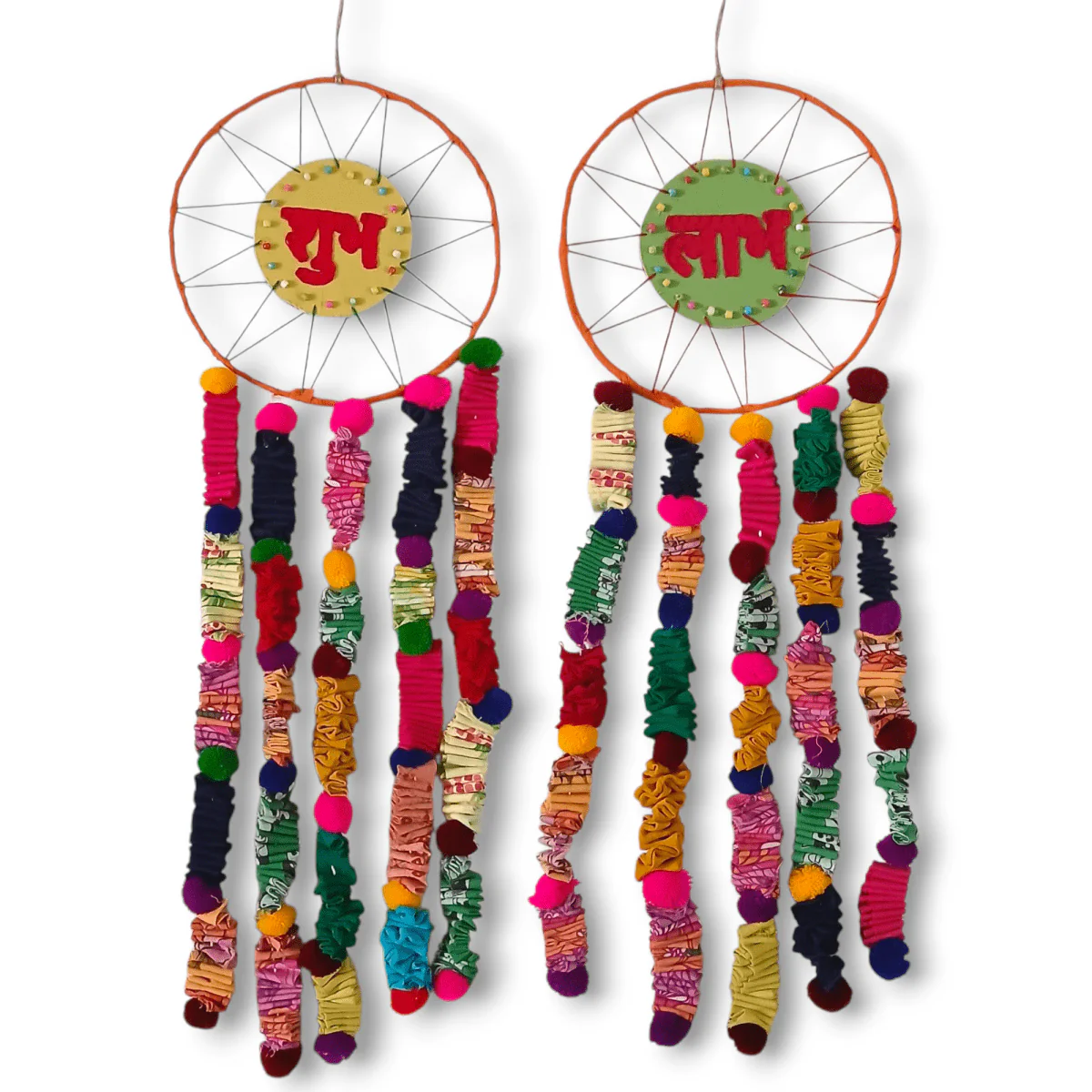 Shubh-Labh Dreamcatchers (Party Prop Festive Hanging Decoration) (Set of 2) - Image 2
