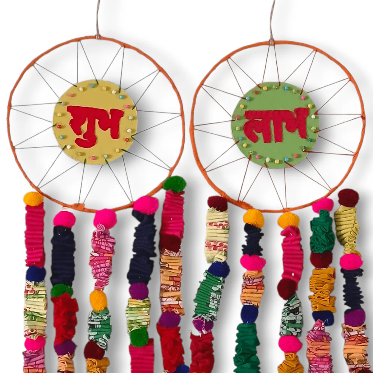 Shubh-Labh Dreamcatchers (Party Prop Festive Hanging Decoration) (Set of 2) - Image 9
