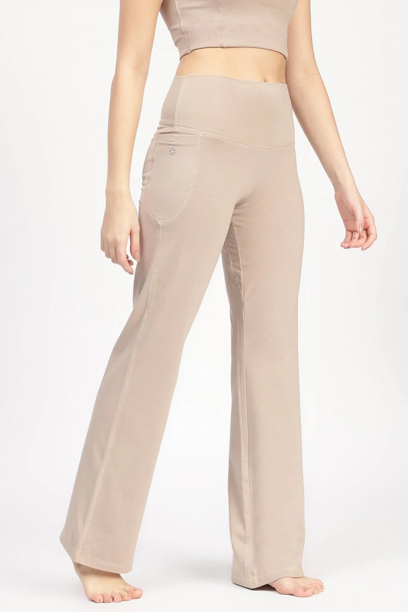 Sienna Yoga Co-ord Set in Beige – Comfortable Natural Fabric Outfit - Image 7