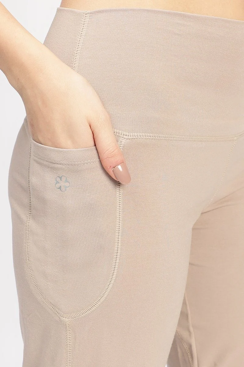Sienna Yoga Co-ord Set in Beige – Comfortable Natural Fabric Outfit - Image 9