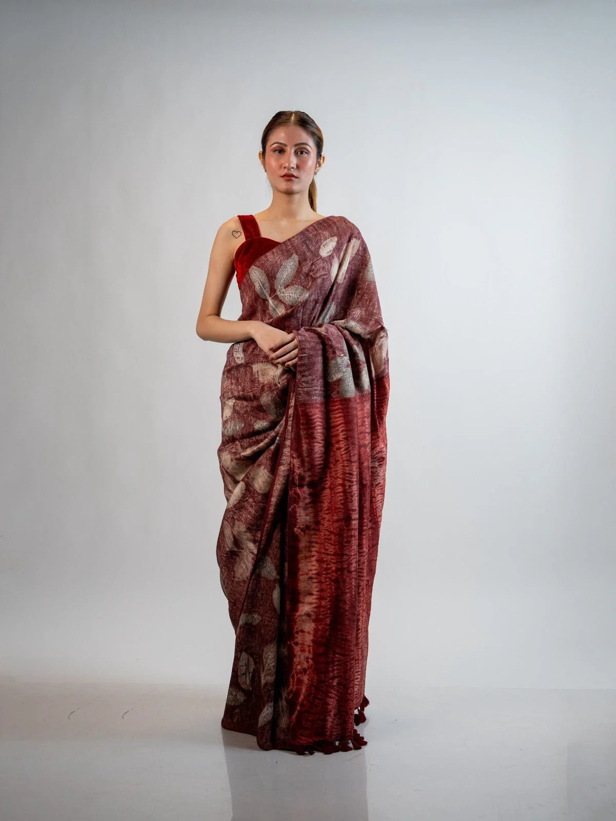 Sinduri Sari Silk | Handwoven Pure Silk Sari in Deep Red Hue