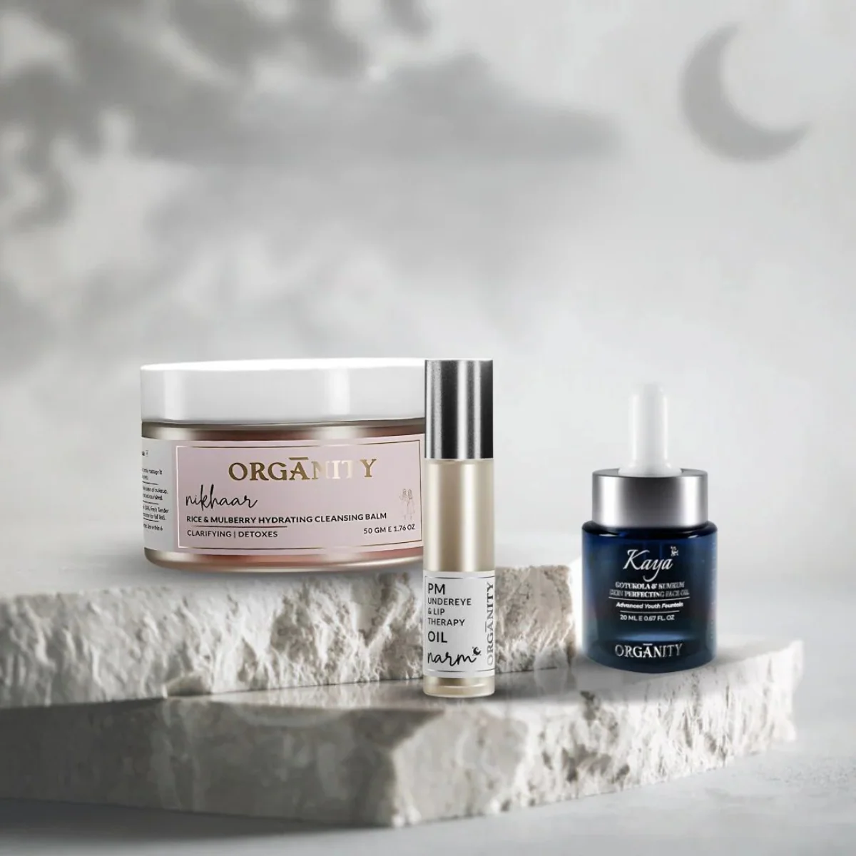 Night Repair Skincare Trio | Cleansing Balm + Serum + Under-Eye Oil