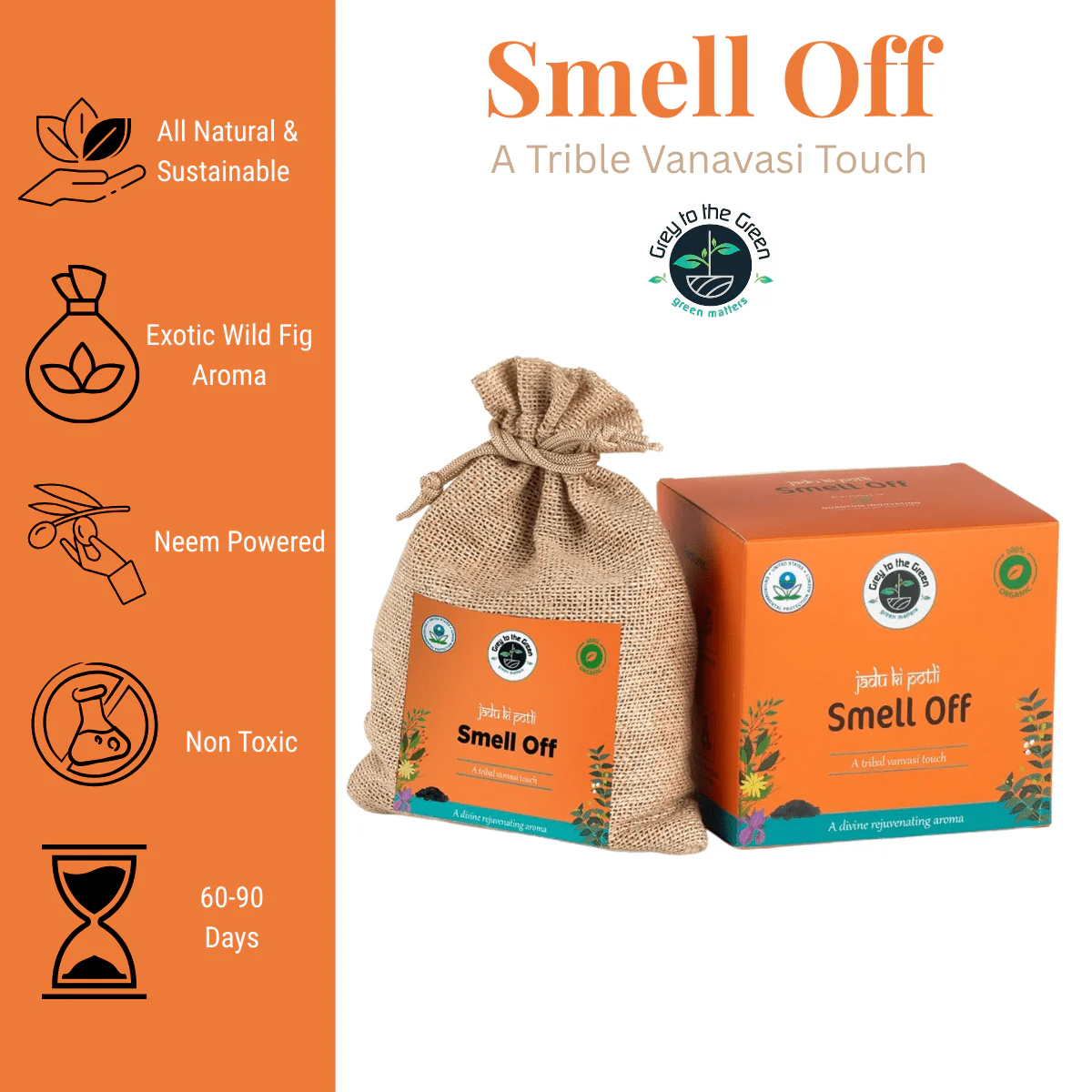 Smell Off Moisture Odor Absorber | Activated Charcoal Dehumidifier Bag - Image 2