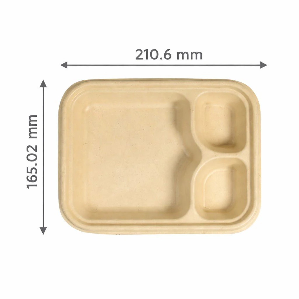Snack Tray – 3 Compartment | Durable, Eco-Friendly Serving Tray - Image 3
