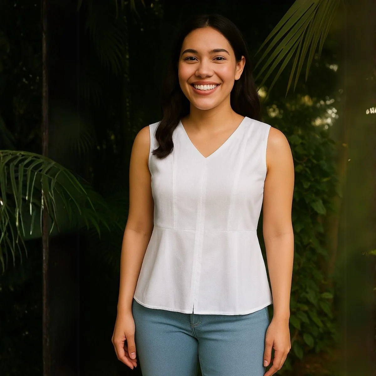 Snowe White Hemp Top