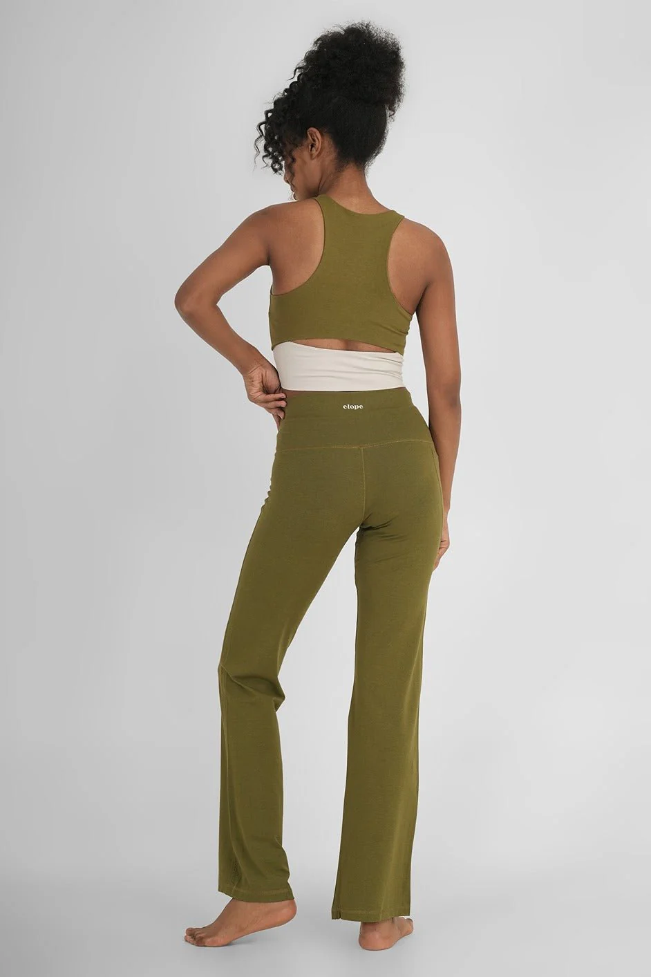 Snug Fit Athletic Olive Sports Tank | Stretchable Activewear - Image 5