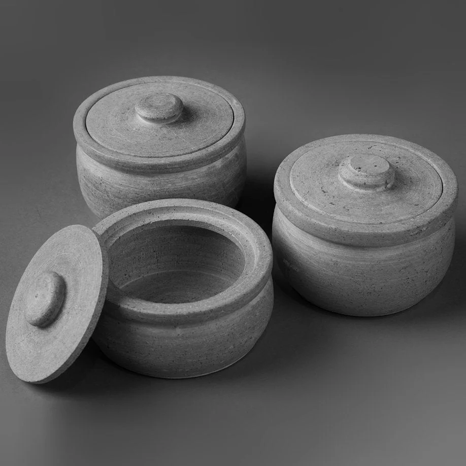 Soap Stone Handmade Traditional Curd Setter/ Storage Container - Image 3