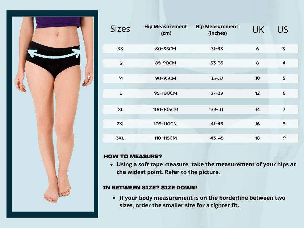 Organic Reusable/Washable/Leakproof/Absorbent Period Panty (Hipster) - Image 11