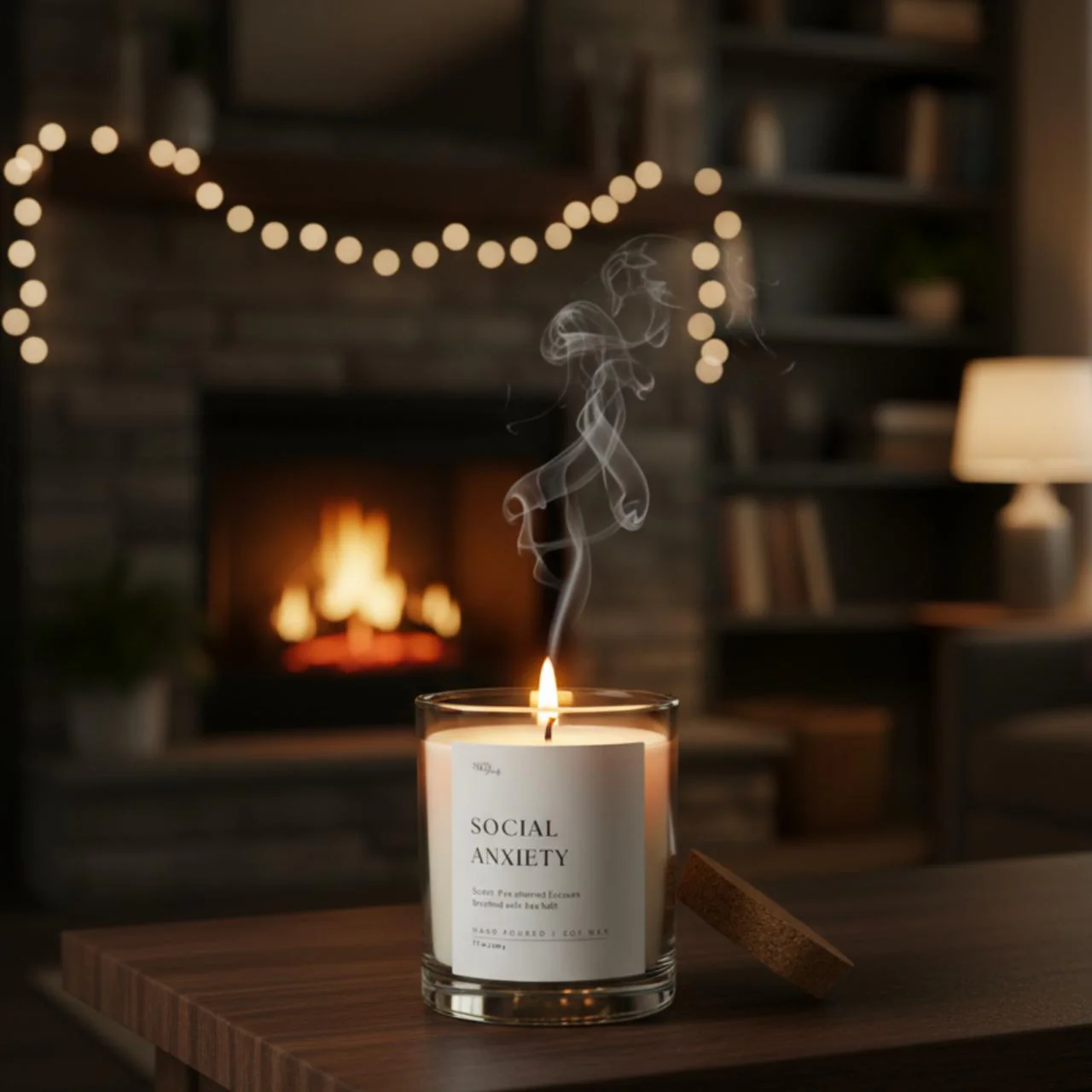 Social Anxiety Soy Wax Candle - Sea Salt Scented - Image 4