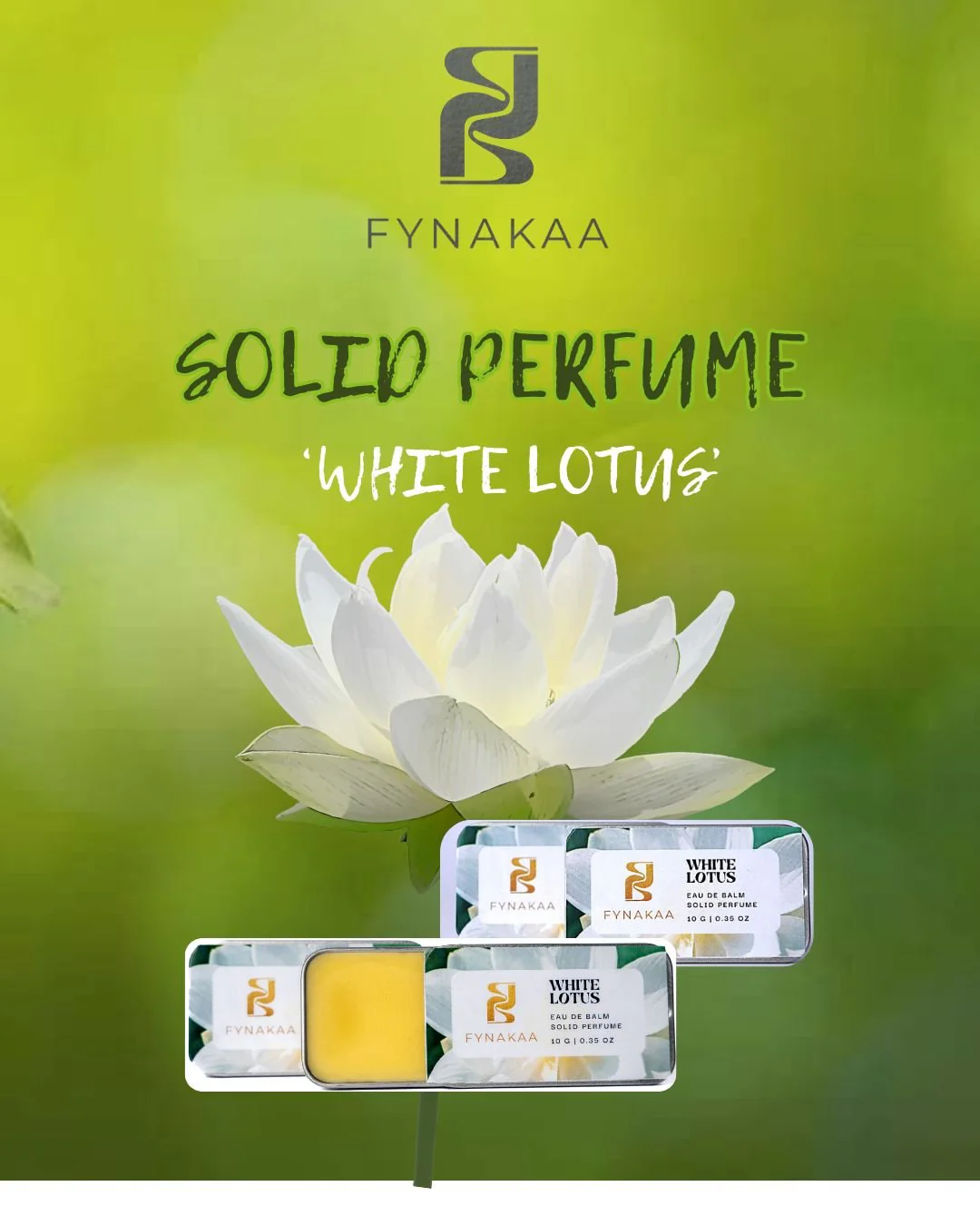 Solid Perfume White Lotus | Floral Alcohol-Free Long-Lasting Fragrance - Image 3