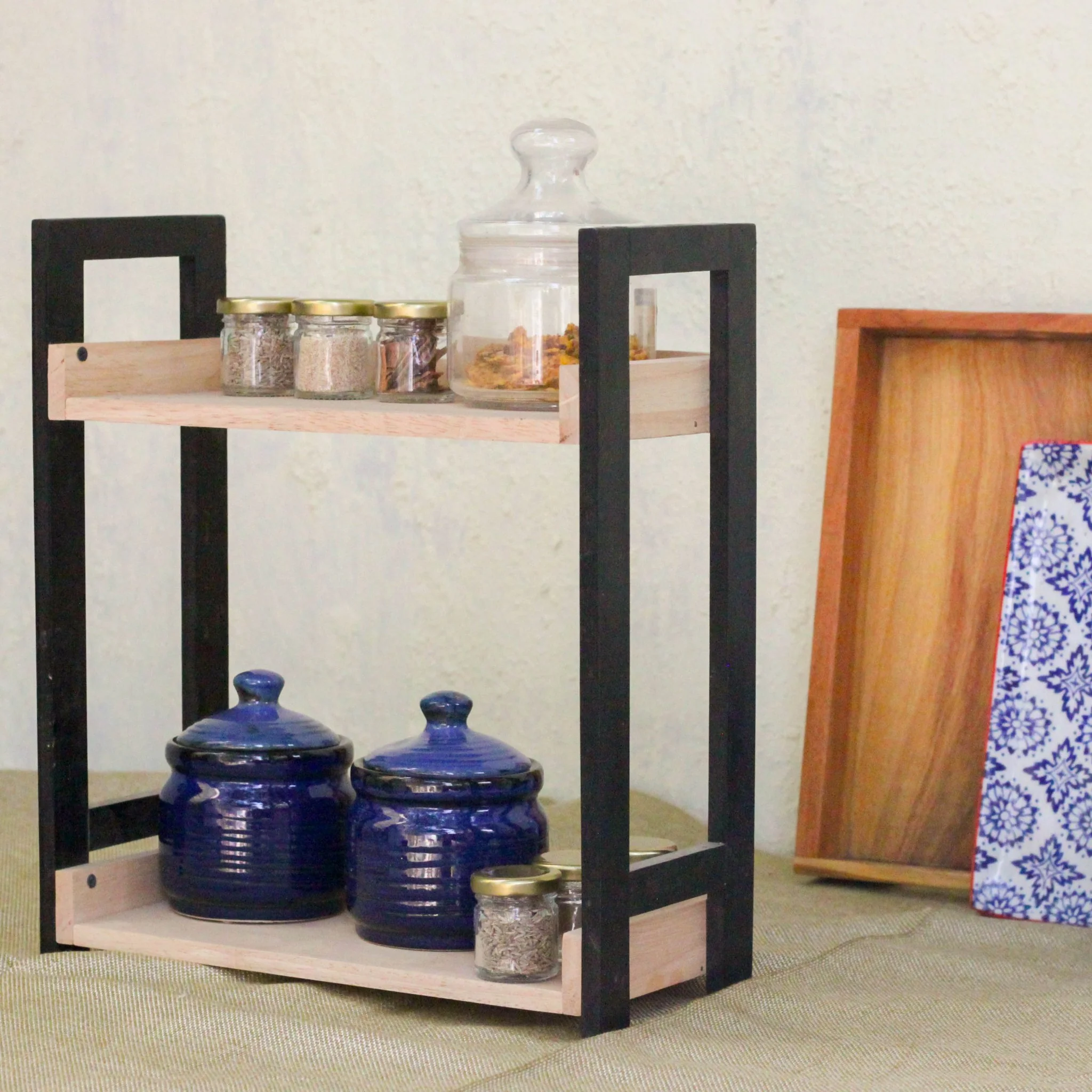 Solid Wood Bambi Kitchen Rustic Storage Organizer - Image 3