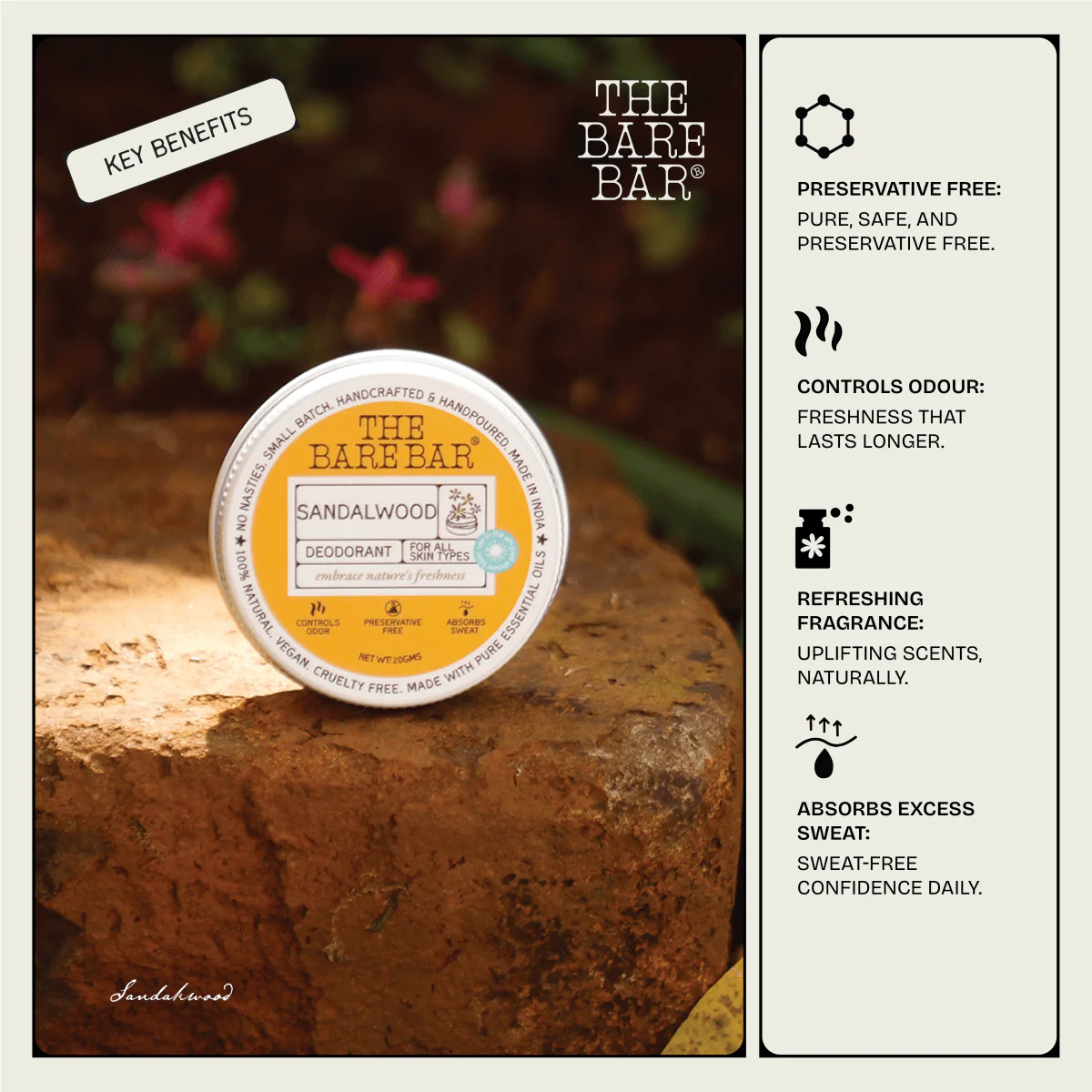Soothing Sandalwood Deodorant for Everyday Comfort - Image 2