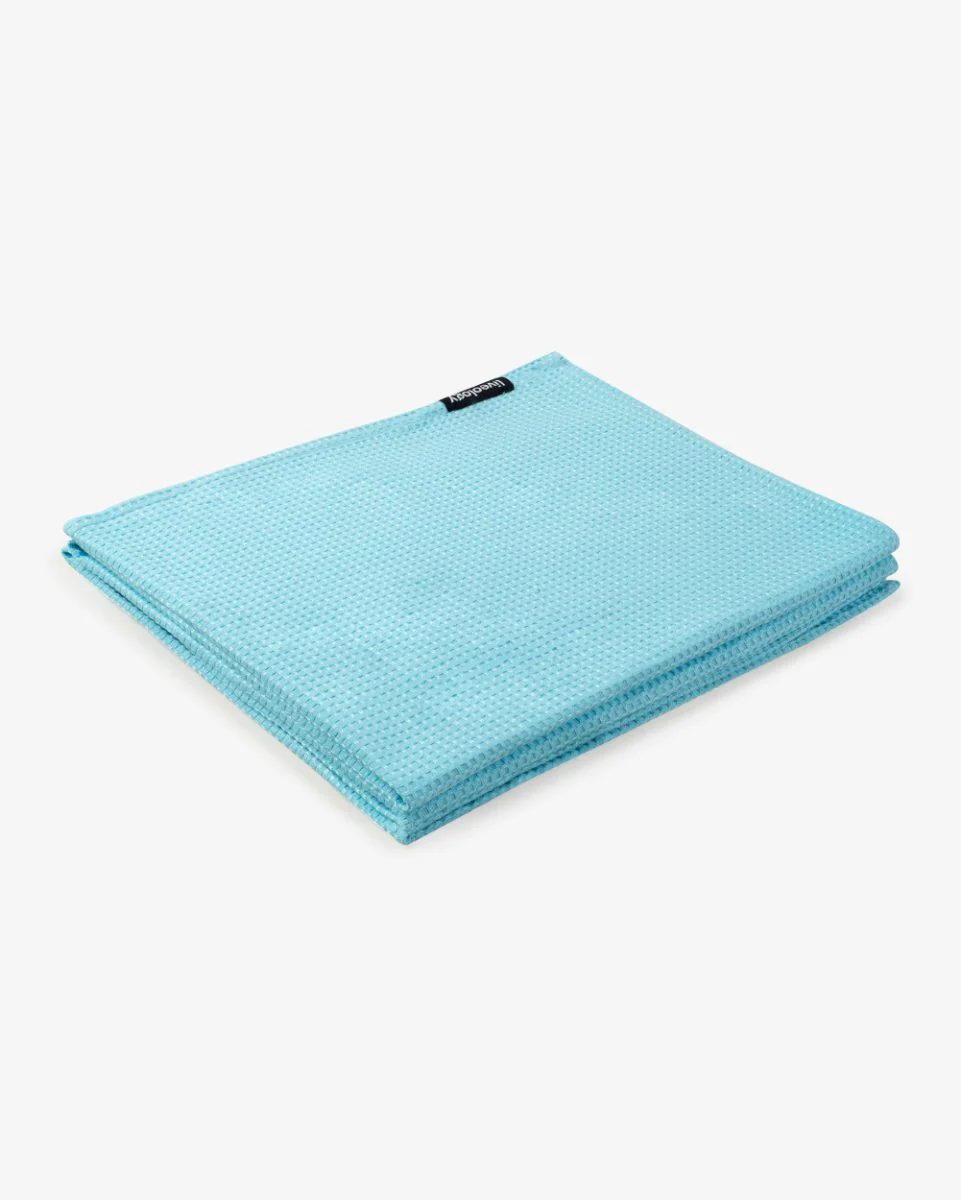 Bath, Hand & Face Towel | Sorrento Waffle Aqua- Set of 3 - Image 13