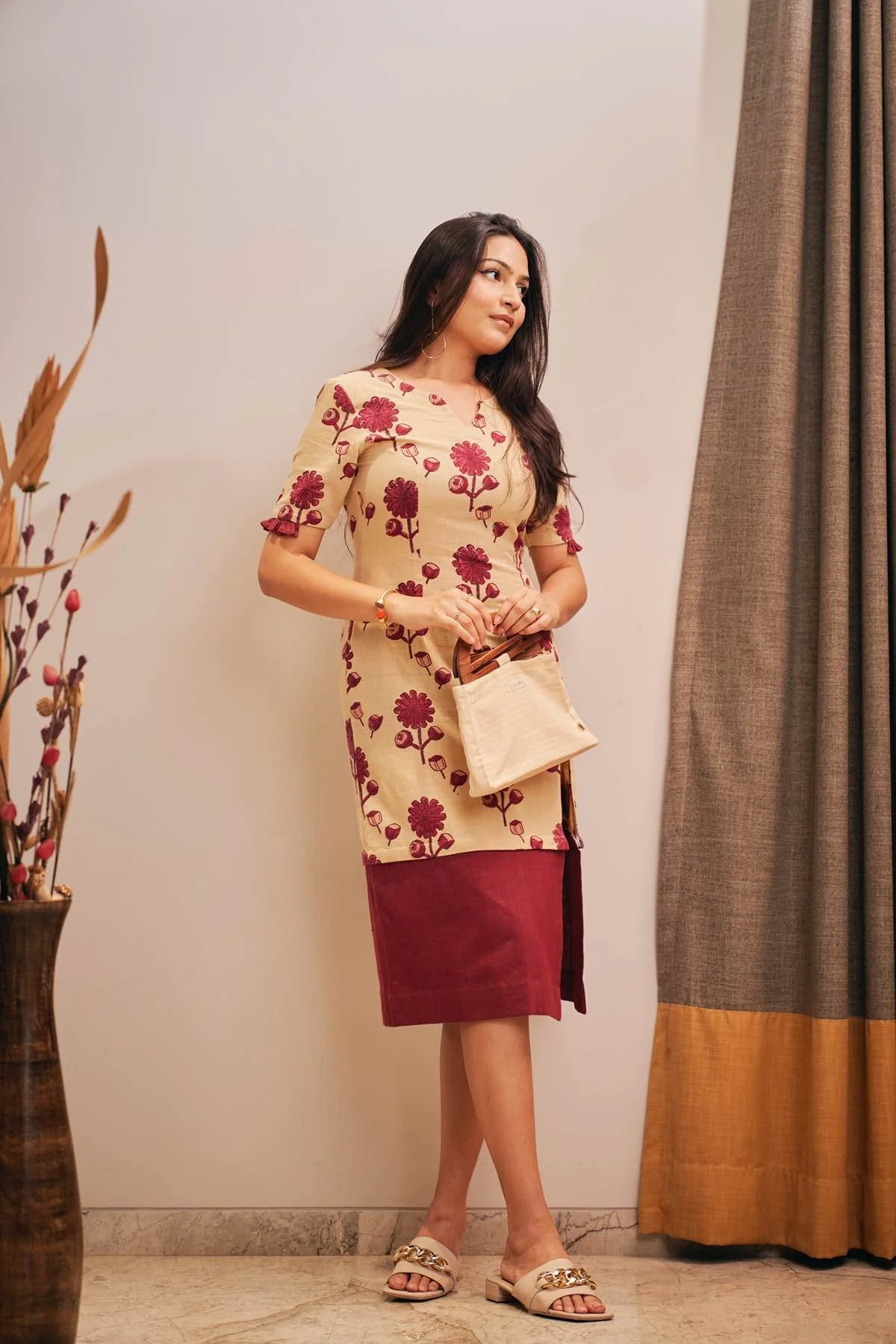 Soulful Pod Detachable Long Cotton and Hemp Dress