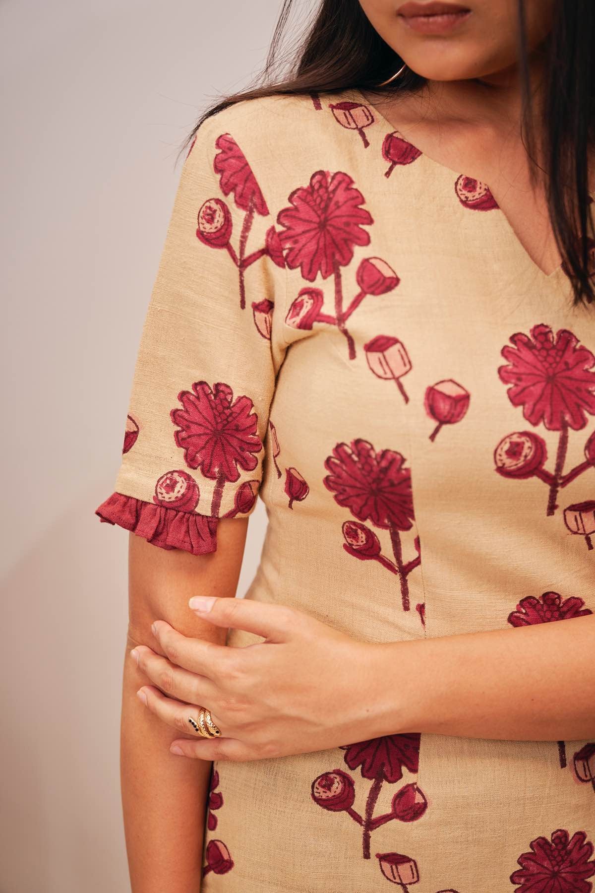 Soulful Pod Detachable Long Cotton and Hemp Dress - Image 5