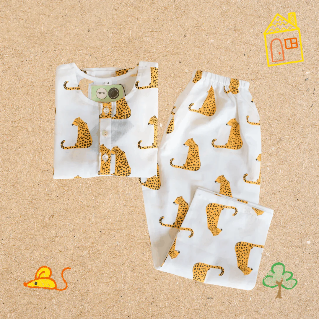 Spotty Leopard- Unisex Kids Cotton Nightwear
