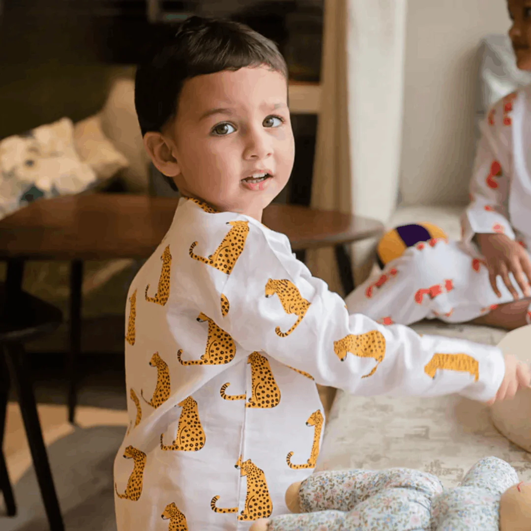 Spotty Leopard- Unisex Kids Cotton Nightwear - Image 2