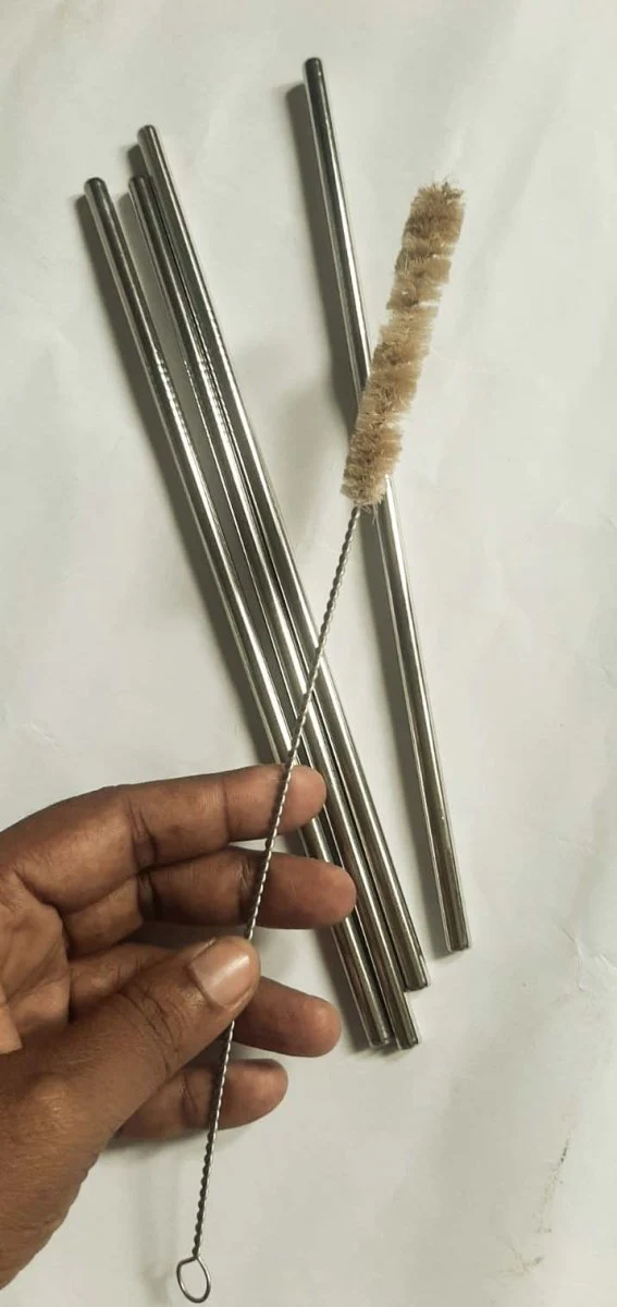 Stainless steel straws - with sisal cleaner - Image 2