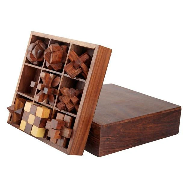 STEM Brain Teaser Puzzle Set- 9 Mechanical Puzzles - Image 8