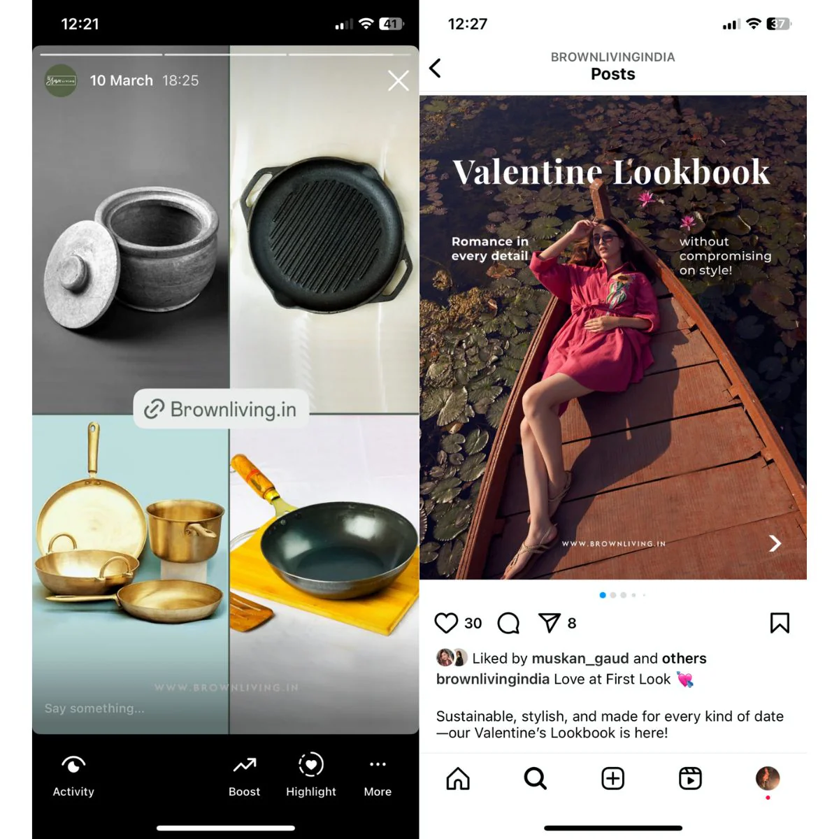 Featured Story + Post on Instagram