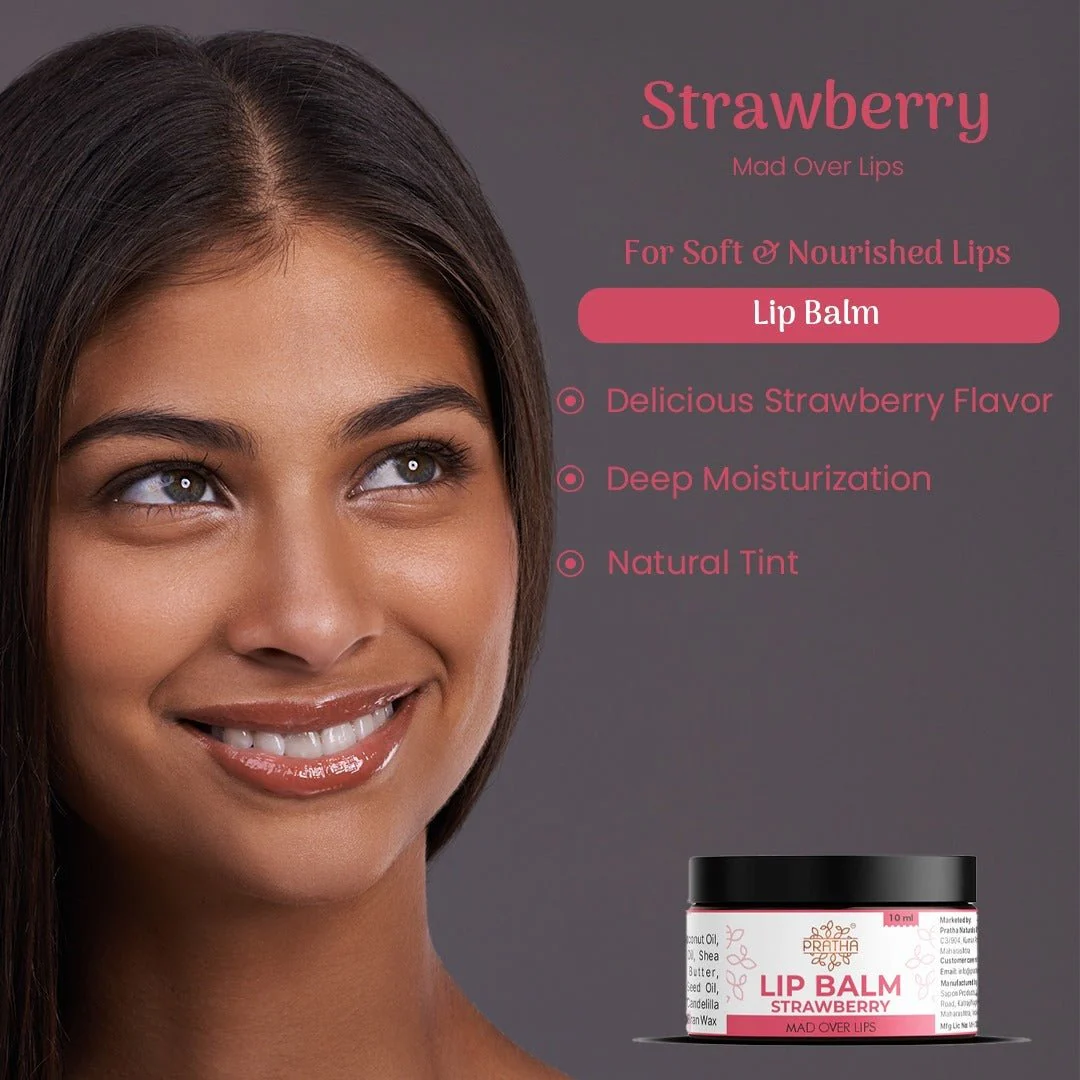 Strawberry Lip Balm | Hydrating & Soft Lips - Image 2
